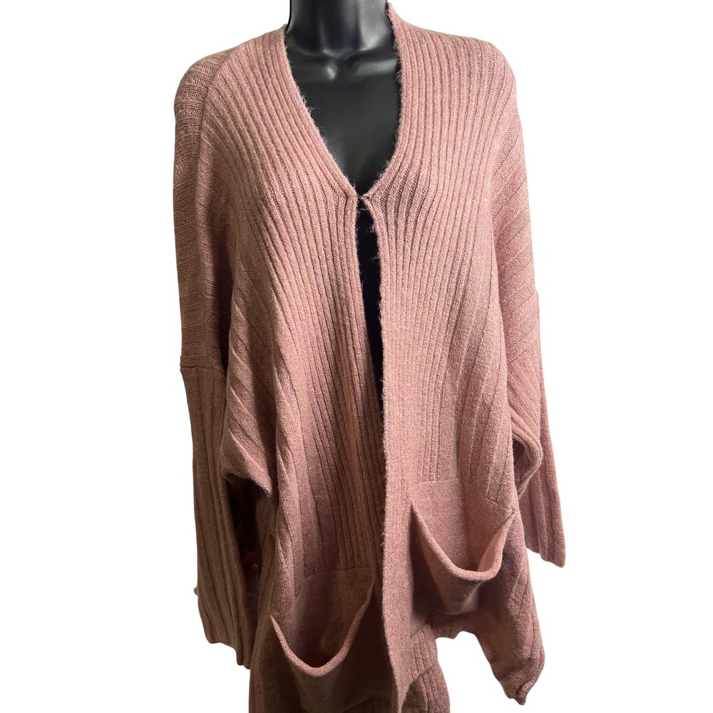Topshop Cardigan Sweater Womens Large‎ Open Front Long Sleeve Pocket Cozy Knit